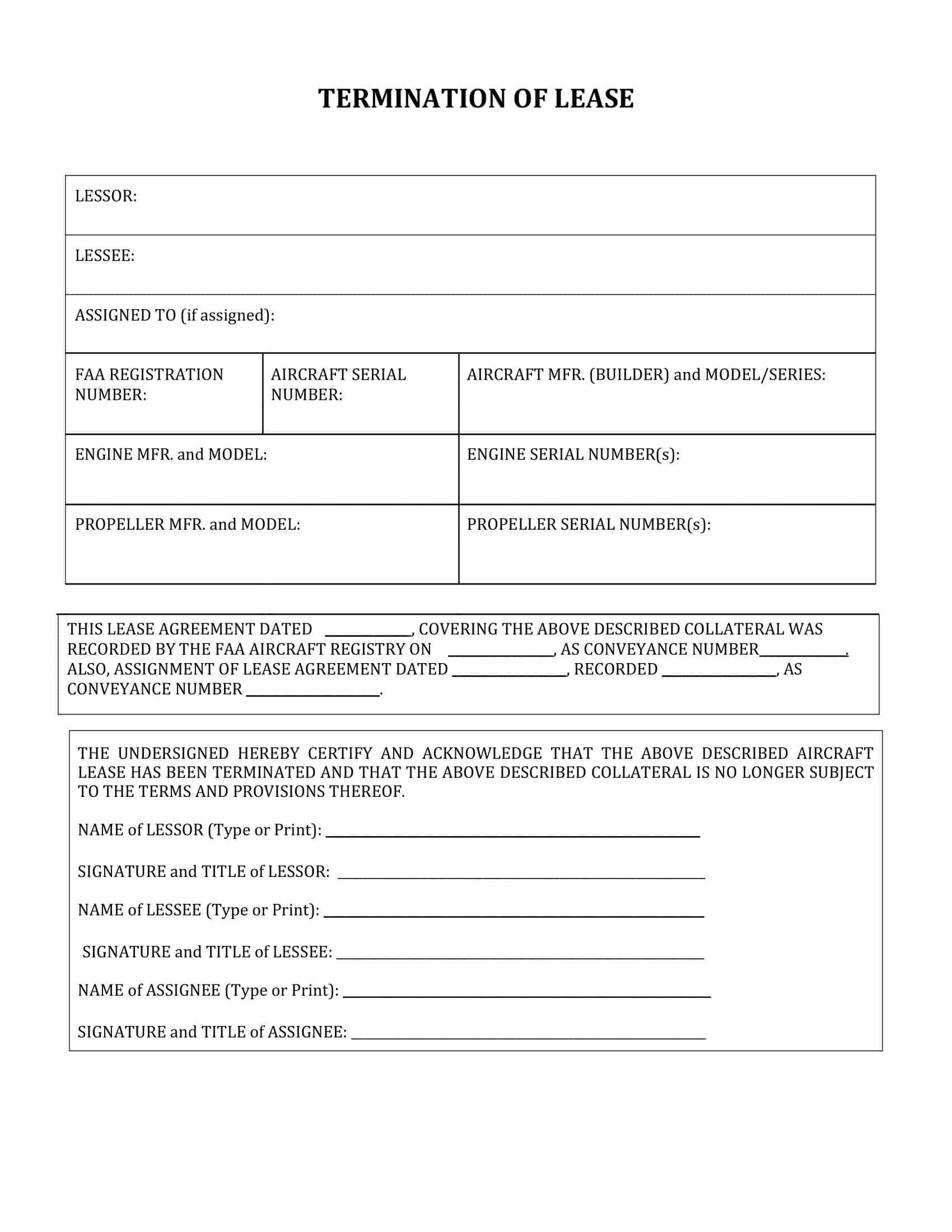 lease termination agreement form