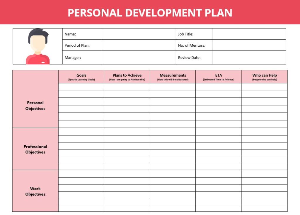personal development plan template excel personal development plan template excel