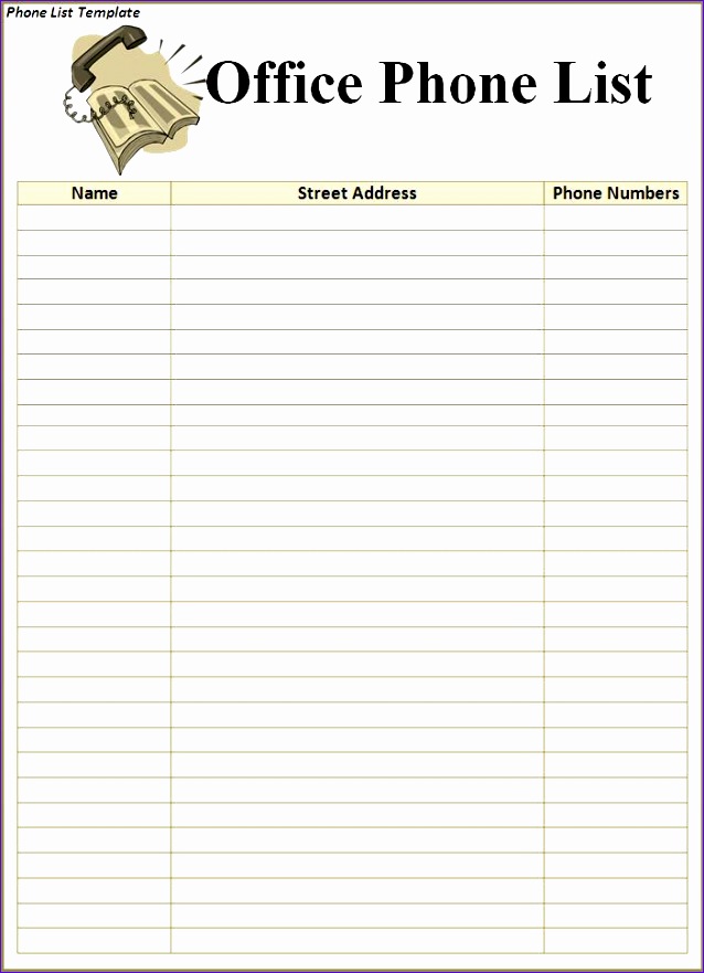 phone book template excel phone book template excel