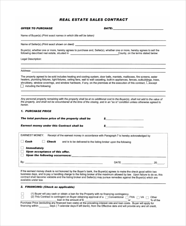 printable real estate purchase agreement printable real estate purchase agreement
