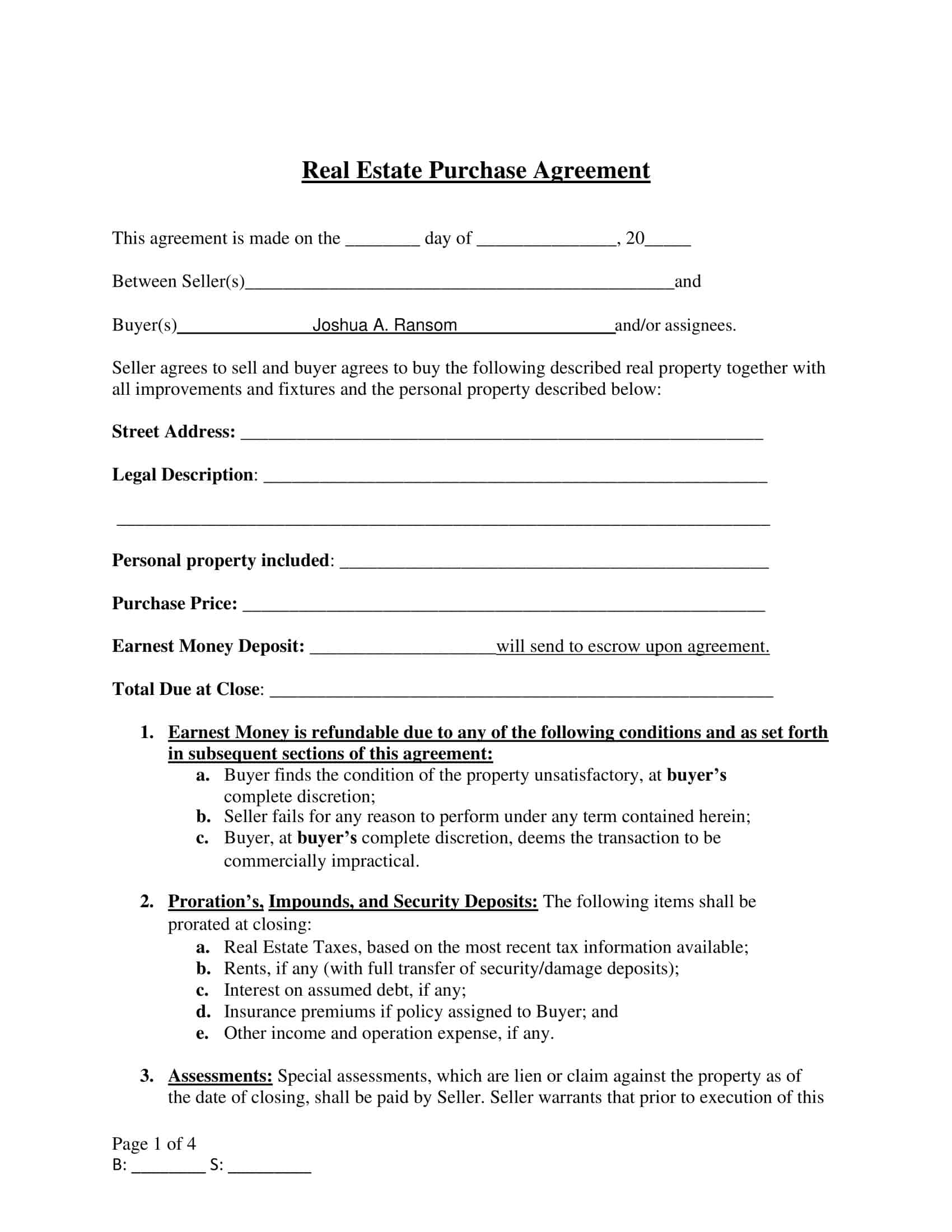 printable real estate sales agreement printable real estate sales agreement