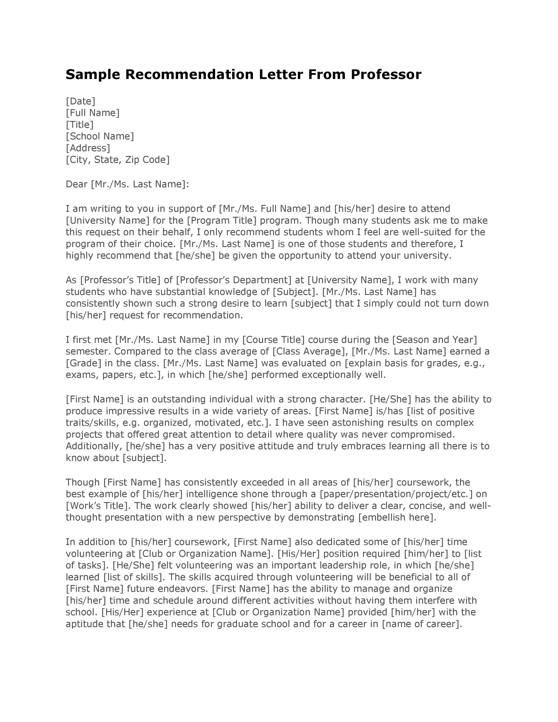 professional letter of recommendation sample professional letter of recommendation sample