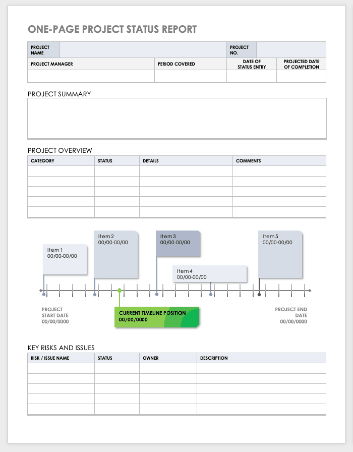 project report template word free download