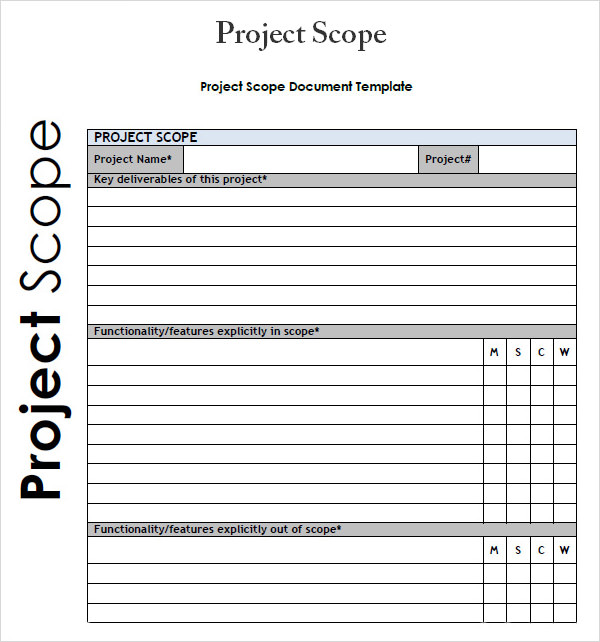 project scope example project scope example