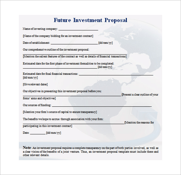 property investment proposal template property investment proposal template
