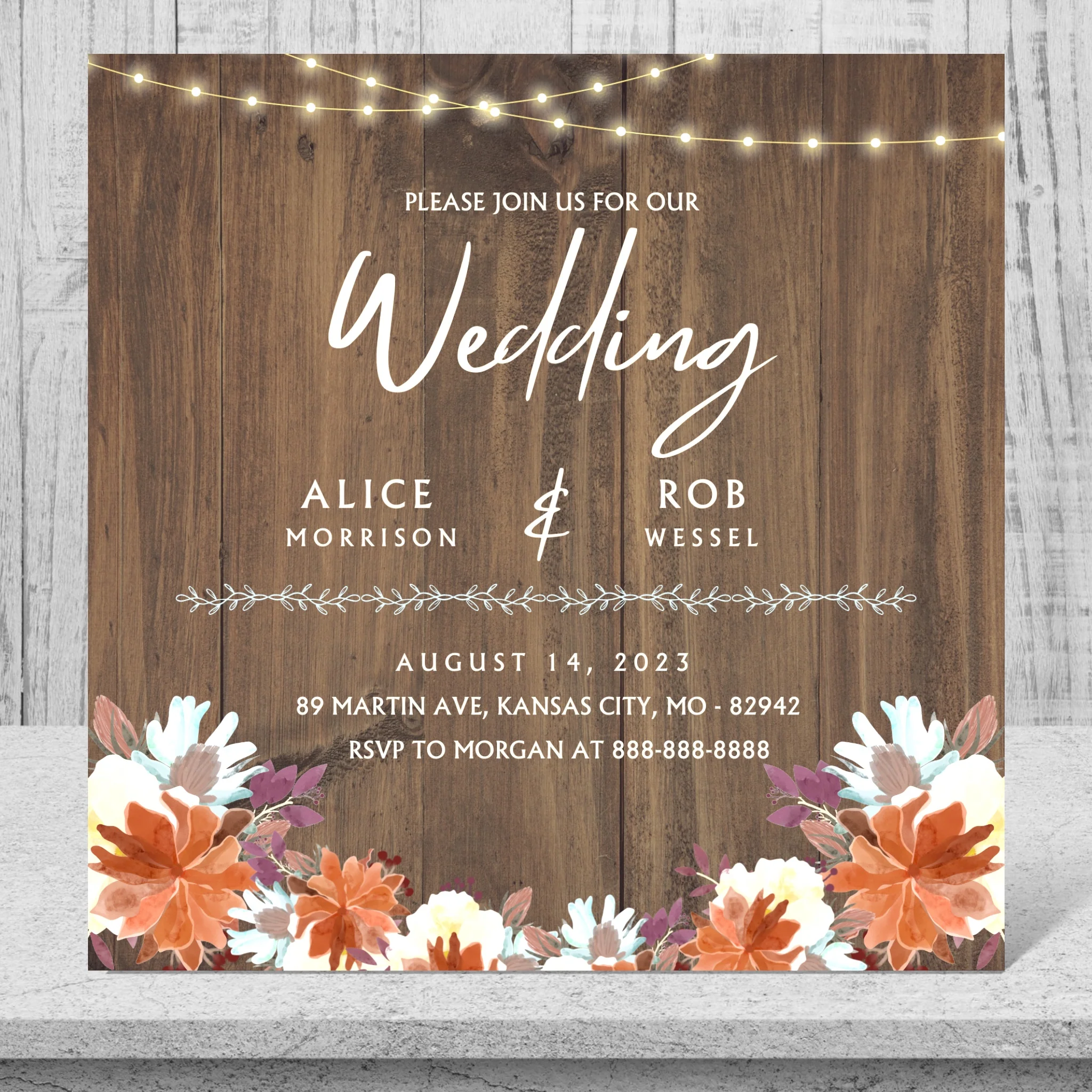 rust orange wedding invitations template rust orange wedding invitations template