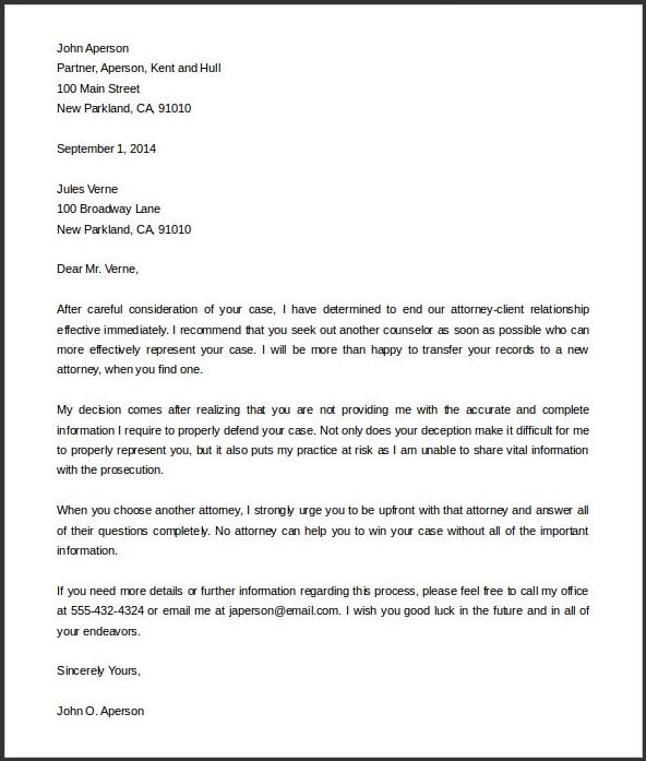sample of letter of termination of services sample of letter of termination of services