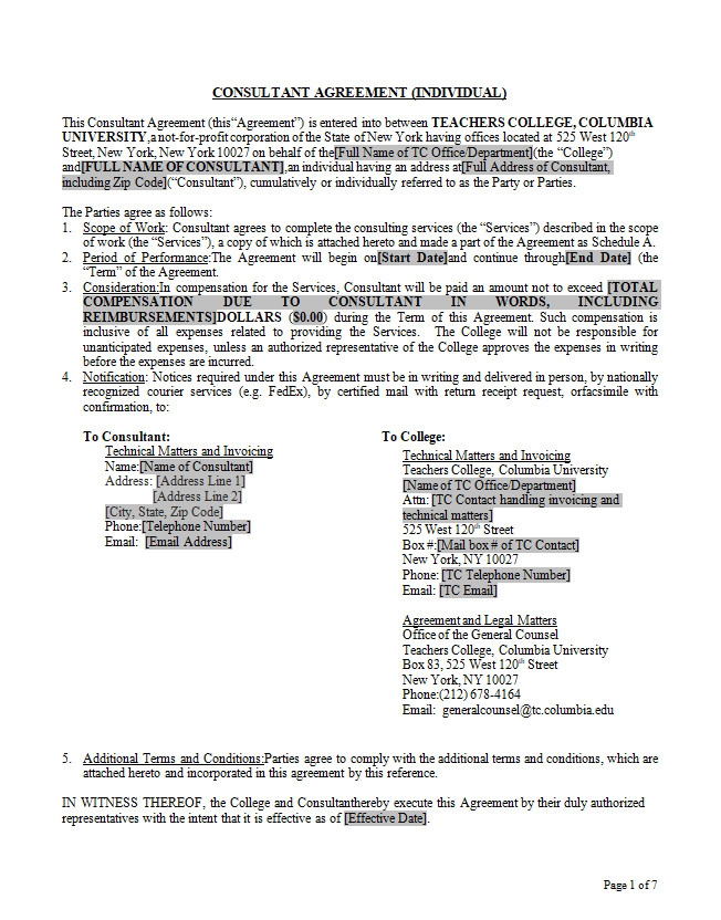short consulting agreement template short consulting agreement template