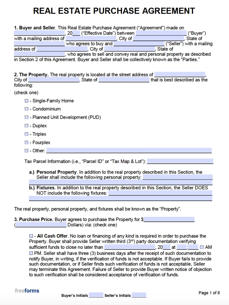 simple purchase agreement for house simple purchase agreement for house